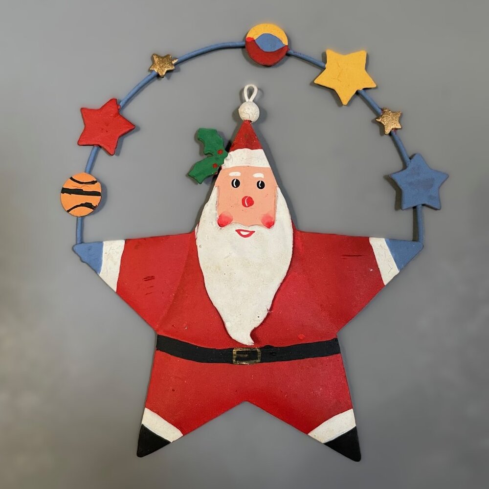 Dept 56 Hand Painted Star Santa Ornament